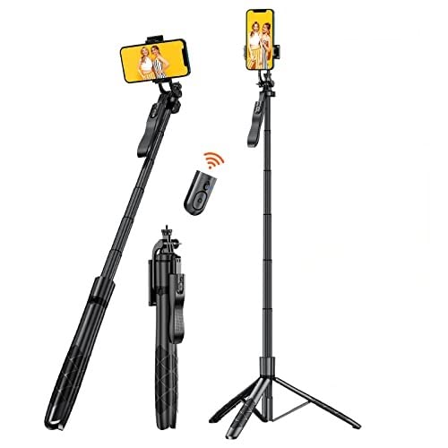 ZORBES 60'' Retractable Phone Tripod Rotatable Selfie Stick Tripod for Phone & DSLR Professional Photography Tripod with Fill Light, Lightweight Selfie Stick Tripod with Bluetooth Remote ZORBES 60'' Retractable Phone Tripod Rotatable Selfie Stick Tripod for Phone & DSLR Professional Photography Tripod with Fill Light, Lightweight Selfie Stick Tripod with Bluetooth Remote